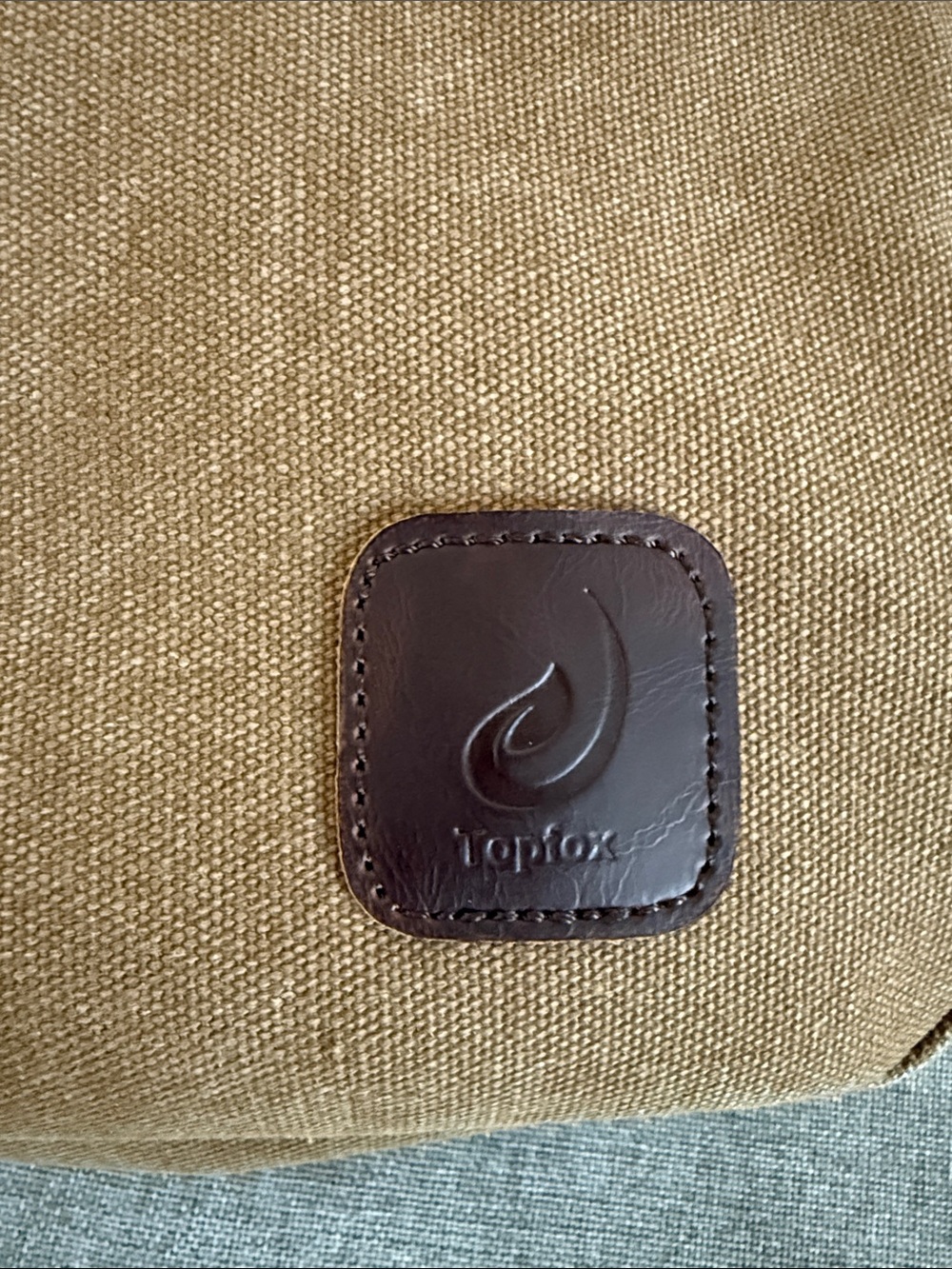✨ Topfox Vintage-Vibe Tan Canvas Crossbody Messenger Bag ✨ - Picture 2 of 12